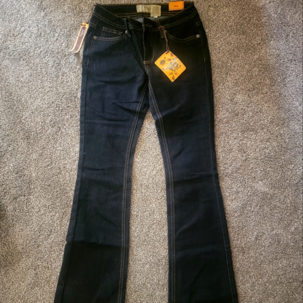 Hybrid Black Denim Bootcut Jeans Size 1